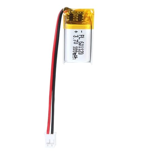 AKZYTUE 3.7V 100mAh 601120 Lipo Battery Rechargeable Lithium Polymer ion Battery Pack with JST Connector