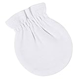 Gerber Baby 12-Pack No Scratch Mittens, White, 0-3 Months (8-Pack)