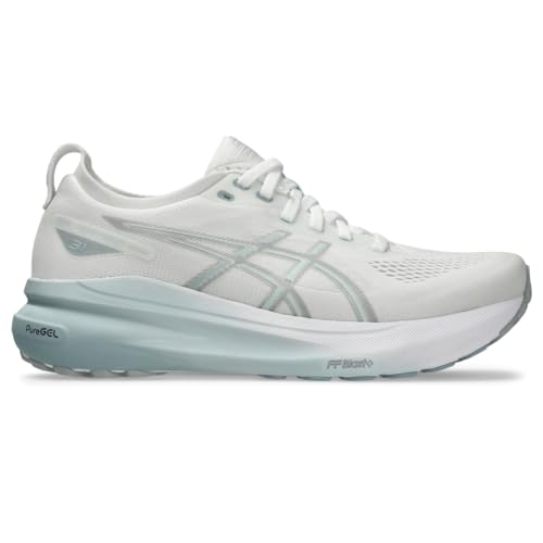 ASICS Women's Gel-Kayano 31 Running Shoes, 9, White/Dolphin Grey
