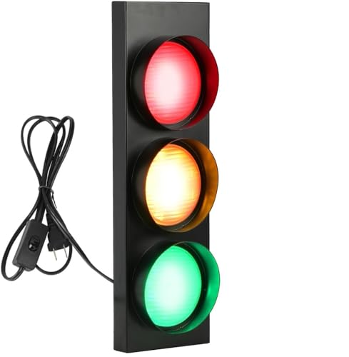 KZU Traffic Light Lamp Decoration On Wall, LED Lights Lamp Decor with Remote Control Wall Lamp for Living Room Bedroom Bar Club Gaming Room, Room Wall Decor