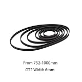 NUZEZCJG 1PCS 3D Printer Parts GT2 6mm Closed Loop Rubber Timing Belt from 752mm to 1000mm Width 6mm 2GT(2GT-782mm-Width 6mm)