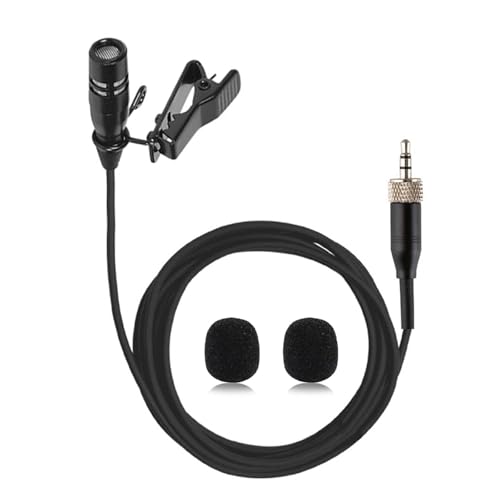 XHXJCYS Lavalier Lapel Microphone Unidirectional Condenser Super Cardioid Mic Compatible with Sennheiser Wireless Bodypack Transmitter System with 3.5mm Female Screw Plug