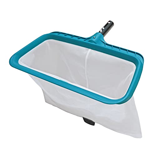 POOLWHALE Professional Pool Skimmer Net, Heavy Duty Swimming Leaf Rake Cleaning Tool with Deep Fine Nylon Mesh Net Bag - Fast Cleaning,Easy Scoop Edge,Debris Pickup Removal (No Pole)