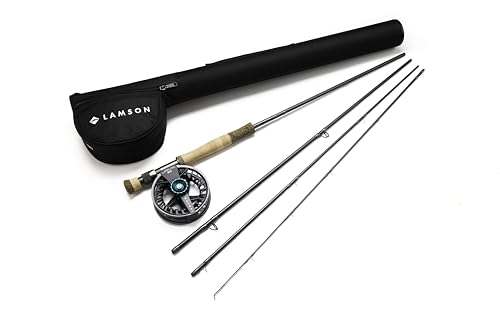 LAMSON | Liquid Max Combo 8wt. Fast Action Fly Fishing Rod and Reel | Saltwater + All Water | Cordura Travel Tube & Padded Reel Case | 9 Foot 4-Piece | Fighting Butt | Fly Line Not Included
