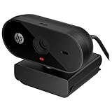 HP 320 FHD Webcam - USB-A Computer Camera with Mic & Privacy Cover - for Desktop, Laptop, & Chromebook - 1080p Resolution w/Wide FOV - Zoom & Teams Compatible - Clip Mount, Tripod Support, & Swivel