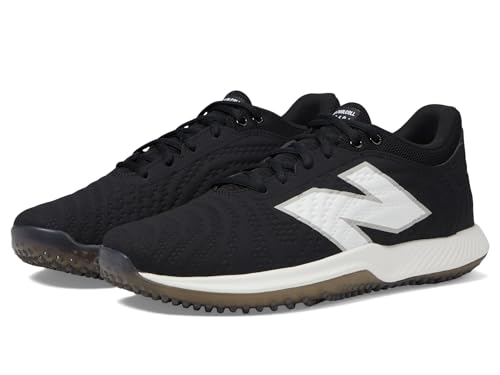 New Balance Unisex FuelCell 4040 V7 Turf Trainer Baseball Shoe, Black/Optic White Synthetic, 15 US Men