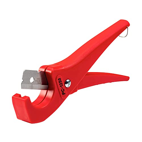 RIDGID 23488 Model PC-1250 Single Stroke Plastic Pipe and Tubing Cutter, 1/8-inch to 1-5/8-inch Pipe Cutter