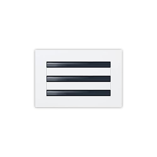 BUILDMART - 10x6 Modern AC Vent Cover - Decorative White Aluminum Air Vent - Standard Linear Slot Diffuser - Heating and Cooling Register Grille for Ceiling, Walls & Floors - Texas Buildmart