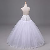 8 Layers Tulle Hoopless A-line Petticoat Crinoline Underskirt Floor Length for Bridal Wedding Dresses