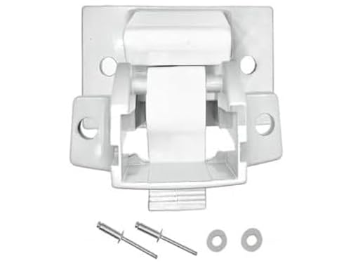 Zhiqinge Compatible 3104653.005 3310811.009M RV Camper Trailer Bottom Mounting Bracket V/Camper/Trailer - A&E/ Awning Arm Lower Mounting Foot Grey and White Combination (2PC White)