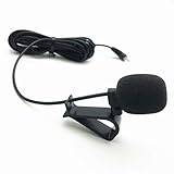 Car Microphone 3.5mm Stereo External Mic Car Radio Microphone Compatible with Kenwood Boss Corehan Power JVC Sony Jensen Alpine Vehicle Head Unit car Stereo Enabled Audio GPS DVD