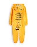 Garfield Kids Onesie | Orange Novelty Cat All in One Loungewear Outfit For Boys & Girls | Character Sleepwear Bodysuit with 3D Ears