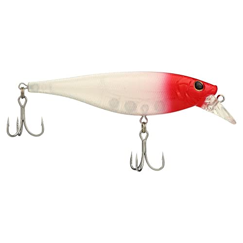 Berkley Juke Fishing Lure, Red Head, 100, 4in | 10cm, Flat-Sided Body Darts and Flashes to Imitate Baitfish, Equipped with Sharp 3X Anti-Rust Fusion19 Treble Hooks