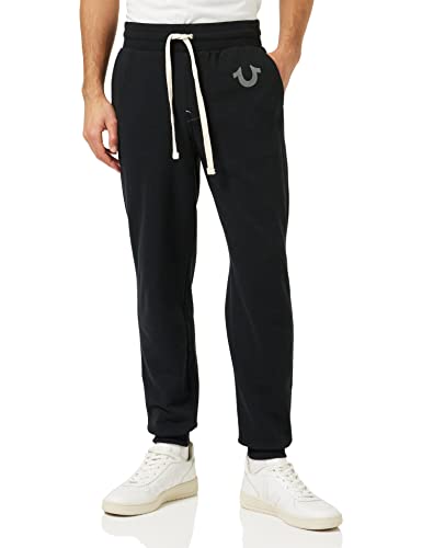 True Religion mens Classic Logo Jogger Sweatpants, Black, XX-Large US