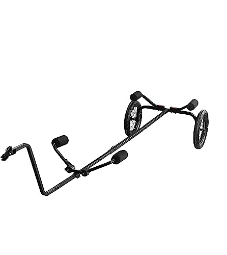 Rambo Bikes Canoe and Kayak Trailer Cart - Heavy-Duty Kayak Cart with 300lbs Maximum Capacity - Extendable Bike Trailer - Adjustable Steel Frame, Padded Contact Points, 16"x3" Wheels for Any Terrain