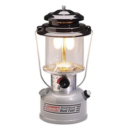 Coleman Powerhouse Dual Fuel Lantern - Up to 800 Lumens, 2-Mantle Design with Adjustable Brightness