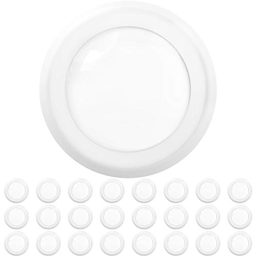 Sunco 24 Pack LED Disc Lights Ceiling 6 Inch, Flush Mount Disk Light, Recessed Can Lighting, 1050 LM, 15W (75W Equivalent), 6000K Daylight Deluxe, Dimmable, Damp Rated ETL