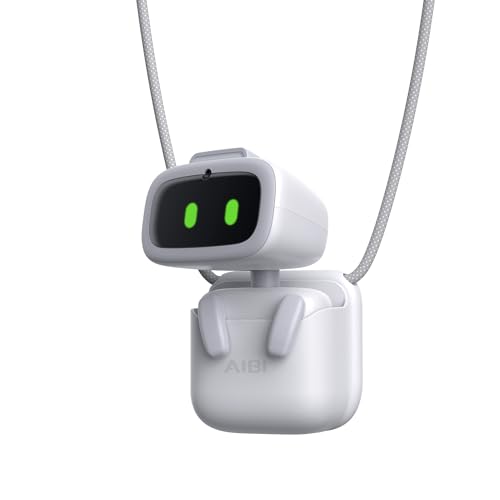 EMOPET Aibi Pocket Pet - Wearable Robot | ChatGPT Powered AI Companion with Voice Commands, Emotional Interaction, Singing & Dancing | Magnetically Attaches to Anywhere | Ultra Portable
