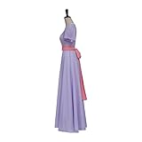 iSHOWcos Titanic Rose Cosplay Costume Swim Dress Rose White and Purple Dress Women Evening Party Gown Regency Dress (White and Purple, S)