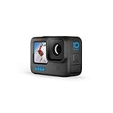 GoPro HERO10 Black - Waterproof Action Camera with Front LCD and Touch Rear Screens, 5.3K60 Ultra HD Video, 23MP Photos, 1080p Live Streaming, Webcam, Stabilization