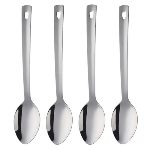 13-Inch Serving Spoon Set of 4, Stainless Steel Buffet Banquet Spoon，Silver Long Handle Serving Spoons for Catering, Kitchen Dishwasher safe