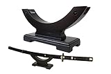 MANNIFEN Sword Stand,Sword Hook,Solid Wood One-Layer Desktop Samurai Sword Hanger Display Holder,for Katana Wakizashi Tanto Sword Weapon Rack