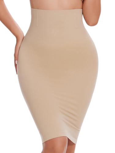 JOYSHAPER Shapewear Slip for Under Dresses Half Slip Tummy Control Dress Seamless Skirt Slip Body Shaper