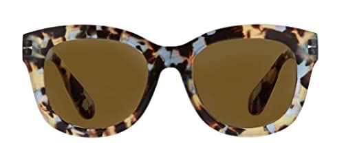 Peepers by PeeperSpecs Oprah's Favorite Women's Center Stage Oversized Reading Sunglasses - Blue Quartz +2.50