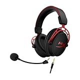 HyperX Cloud Alpha - Gaming Headset, Dual Chamber Drivers, Legendary Comfort, Aluminum Frame, Detachable Microphone, Works on PC, PS4, PS5, Xbox One/ Series X|S, Nintendo Switch and Mobile – Red