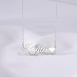 TinyName Custom Name Necklace Personalized 18K Gold Plated Nameplate Customized Jewelry Gift for Women