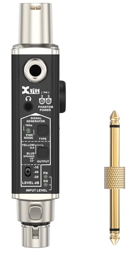 Xvive at-1 Portable Audio Tester with Signal Generator and Phantom Power Checker – Rechargeable, Compact Tool for PA Systems, Cables, Pedals, Mixers, and IEMs