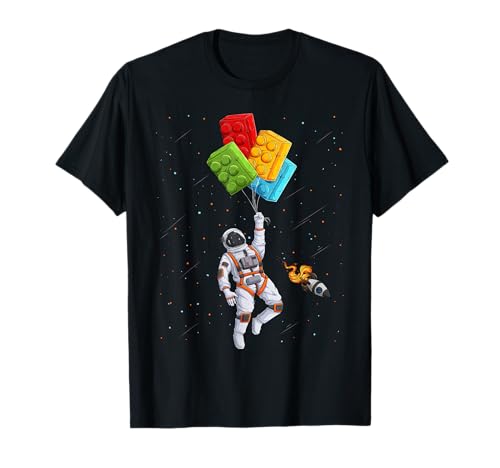 Space Astronaut Master Builder funny Building Blocks Bricks T-Shirt