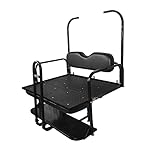 ProFX Golf Cart Rear Flip Seat Kit with Grab Bar for E-Z-GO TXT Gas & Electric Golf Carts | Black Cushions | Compatible with 1994.5-Up Models