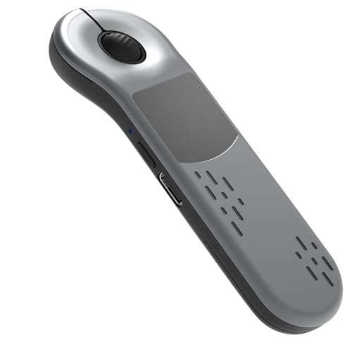 GUVOHUT Air Mouse for PC/iOS/Android with Touchpad Bluetooth 2.4G Remote Control for PowerPoint/Keynote/Tiktok/Camera/Kindle App Rechargeable Wireless Presentation for PPT Pointer (Silver)