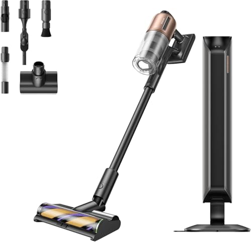 DREAME Z20 Station Cordless Stick Vacuum Cleaner with Dust Removal Hub, Dust Reveal Omni-Brush, 250AW Powerful Suction for Multi-Surface, Up to 90min Running Time, Smart Detection Upright Vacuum