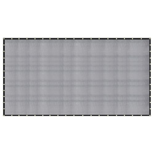 [Windscreensupplyco] 60-70% 20 FT X 30 FT Mesh Tarp/Shade Cloth 9-Needle Knitted Heavy Duty Black with Grommets for Green House, Garden, pergola, Pools, Dump Truck