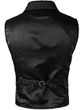 VATPAVE Mens Victorian Suit Vest Steampunk Gothic Waistcoat Medium SU14 Black