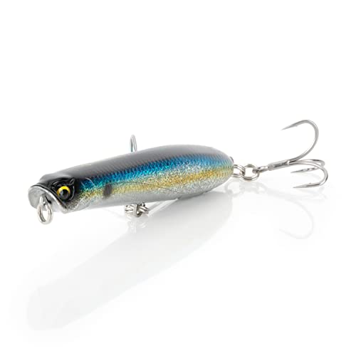 Savage Gear Panic Pencil Popper Fishing Bait, 2 3/4 oz, Peanut Bunker, Realistic Contours, Colors & Movement, Stepped Hull Construction, Thru-Wired Design, Triple Split Rings & 4X Hooks, Long Casting