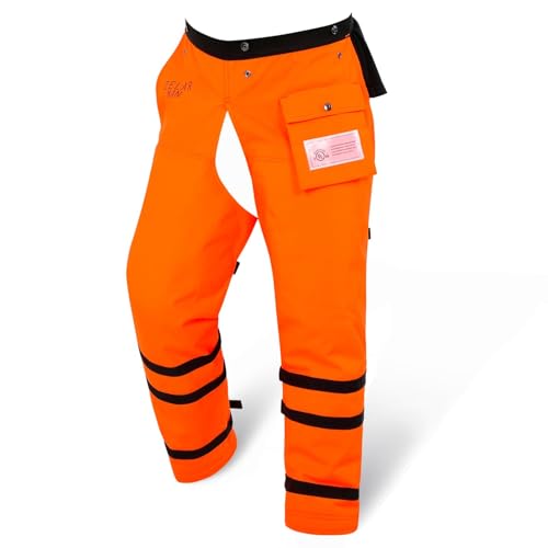 ZELARMAN Chainsaw Chaps, 8 Layer Protective Apron Wrap with Adjustable Belt & Gear Pocket, Chainsaw Pants for Loggers Forest Workers Class D (Large)