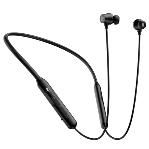 Active Noise Cancelling Headphones, Wireless V5.3 Bluetooth Headphones with 3 AI Mics ENC, In-ear Magnetic Neckband Earbuds 60Hrs Playtime, IPX6 Sweatproof ANC Earphones for Travel Home Office