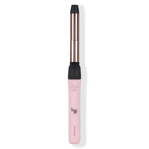 L'ANGE HAIR Le Pirouette 25MM Titanium Rotating Curling Iron | 1 Inch Self-Rotating Hair Curler | Adjustable Heat (290°F-410°F) | Mini Clamp | 360° Swivel Cord | Dual Voltage | Travel-Ready | Blush
