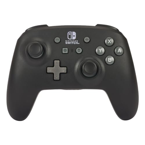 PowerA Wireless Nintendo Switch Controller - Midnight, AA Battery Powered (Battery Included), Nintendo Switch Pro Controller, Mappable Gaming Buttons, Officially Licensed by Nintendo