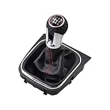 Malcayang 6 Speed Car Gear Shift Knob for Golf 5 6 MK5 MK6 GTI GTD R32 R20 2004-2013,Gear Lever Shift Knob with Boot Cover