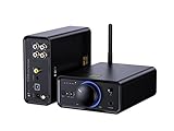 FiiO K7BT Balanced HiFi DAC Bluetooth Headphone Amplifier AK4493S*2, XMOS XU208 PCM384kHz DSD256,USB/Optical/Coaxial/RCA Inputs, 6.35mm/4.4mm Output(US Plug)