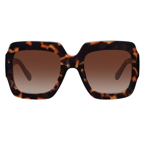 STORYCOAST Luxury Oversized Square Sunglasses for Women - Retro Big Frame Lightweight Shades, UV400 Protection Wide Frame for Vacation, Beach & Party (S0178)