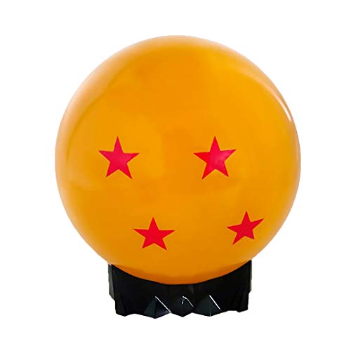 ABYSTYLE Dragon Ball Z 4 Star 3D Dragon Ball 7.5" x 7" Cordless Lamp USB-Powered Rechargeable Battery. Portable LED Lamp DBZ Anime Manga Home Office Room Decor Gift