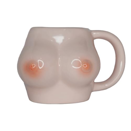 Generic Boob Coffee Mug - 15 Oz Ceramic Boobie Mug - Novelty Gift - Topless Mug