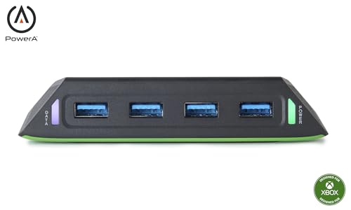 PowerA 4-Port USB 5Gbps Hub for Xbox Series X|S, USB 3.2, AC Powered, Weighted Base, Officially Licensed