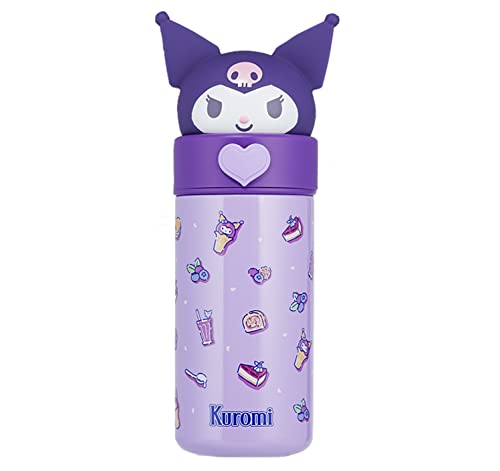 Everyday Delights Kuromi Stainless Steel Insulated Water Bottle 350ml - Purple