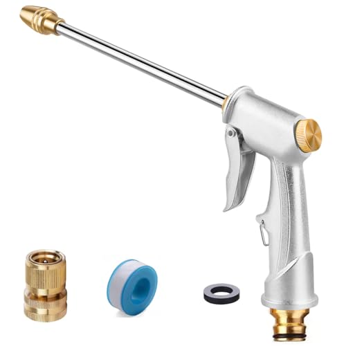 Garden Hose Nozzle, High Pressure Water Hose Nozzle Sprayer Head,fits 3/4” Garden Hose Thread,for Lawn & Garden,Washing Cars,Watering Garden,Cleaning,Showering Dogs&Pets